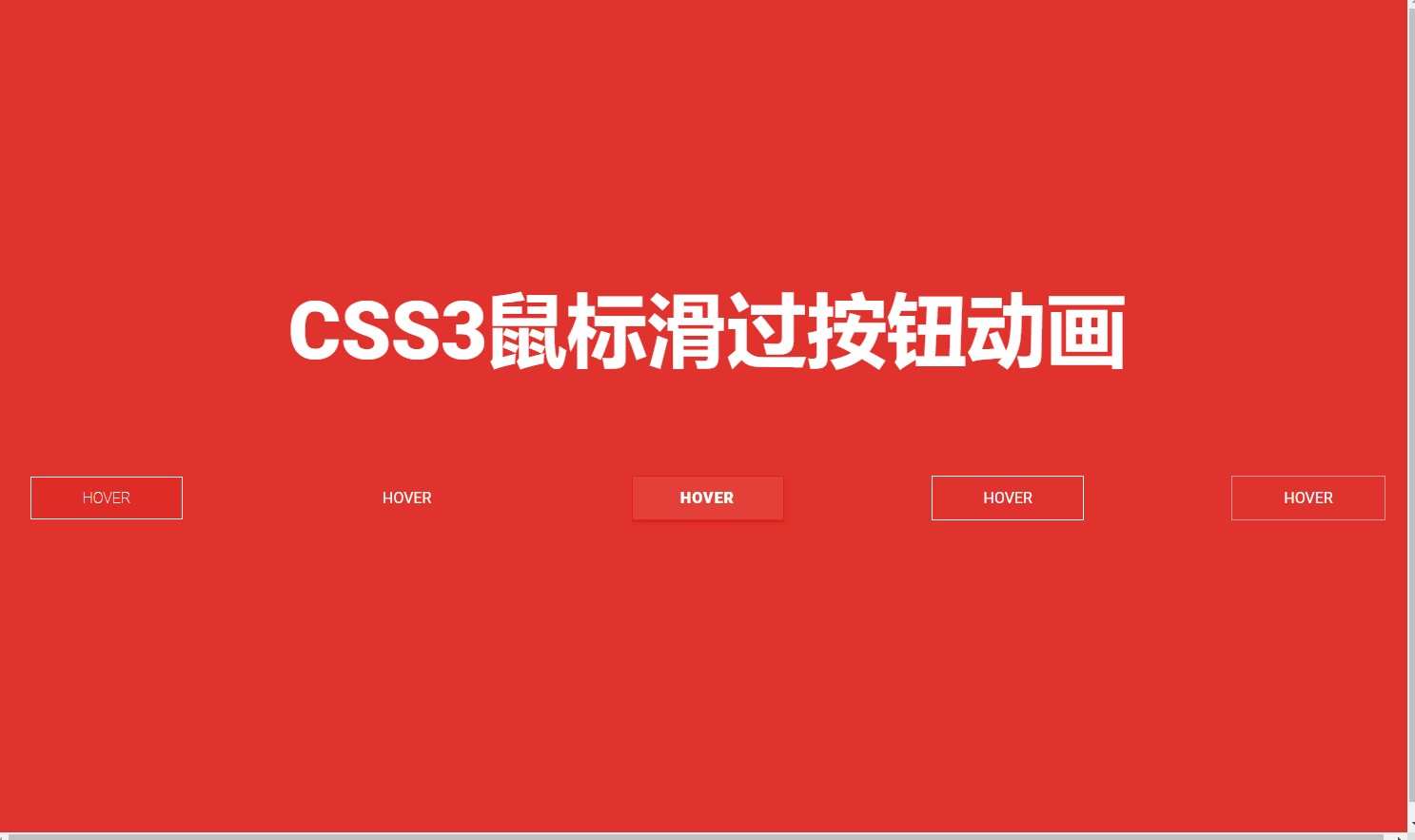 5个不错的CSS3鼠标滑过按钮动画